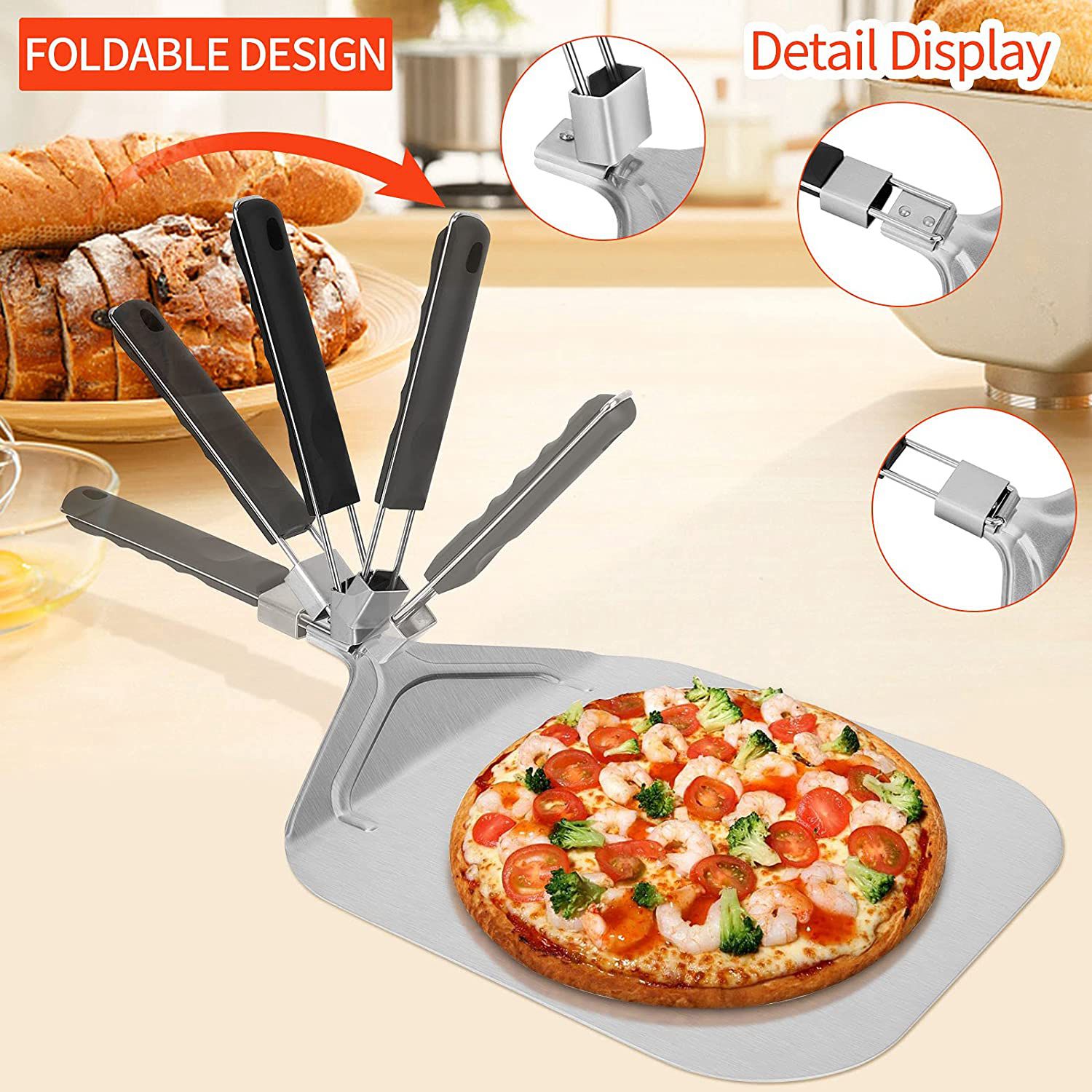 Pizza Stone Baking - WSFS! Buccia per pizza pieghevole in