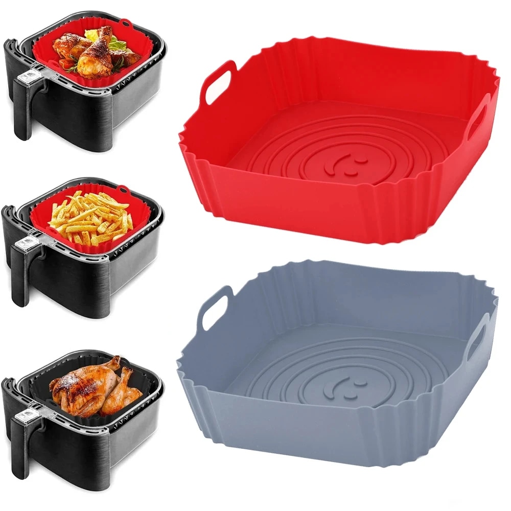 Air Fryer Accessories - 1 Pezzo Rivestimento Riutilizzabile in Silicone