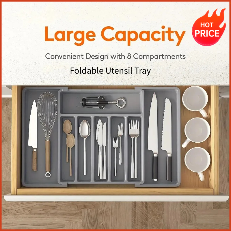 Kitchen Gadgets And Utensils - Organizzatore per posate regolabile da 1