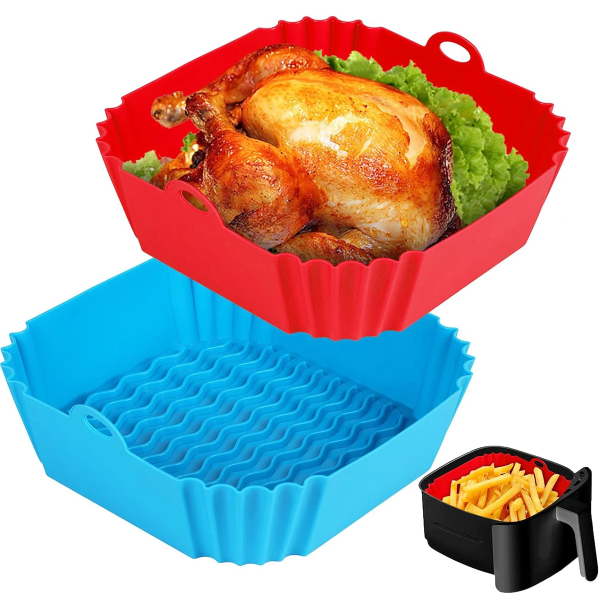 Air Fryer Accessories - Cestelli in Silicone per Friggitrice ad