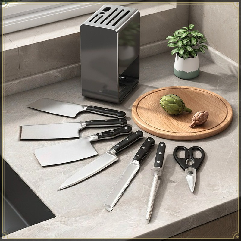 Kitchen Gadgets And Utensils - Portacoltelli da Banco in Acciaio al