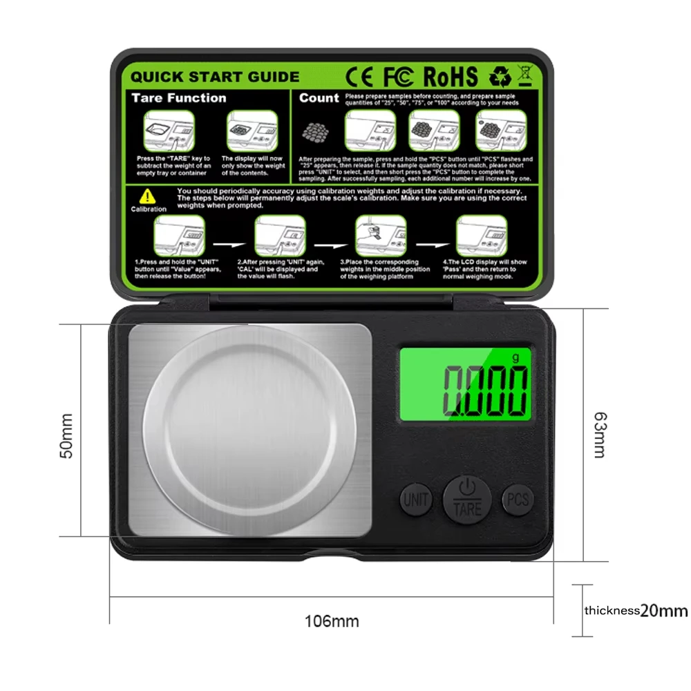 Digital Kitchen Scale - Mini Bilancia Digitale di Precisione per