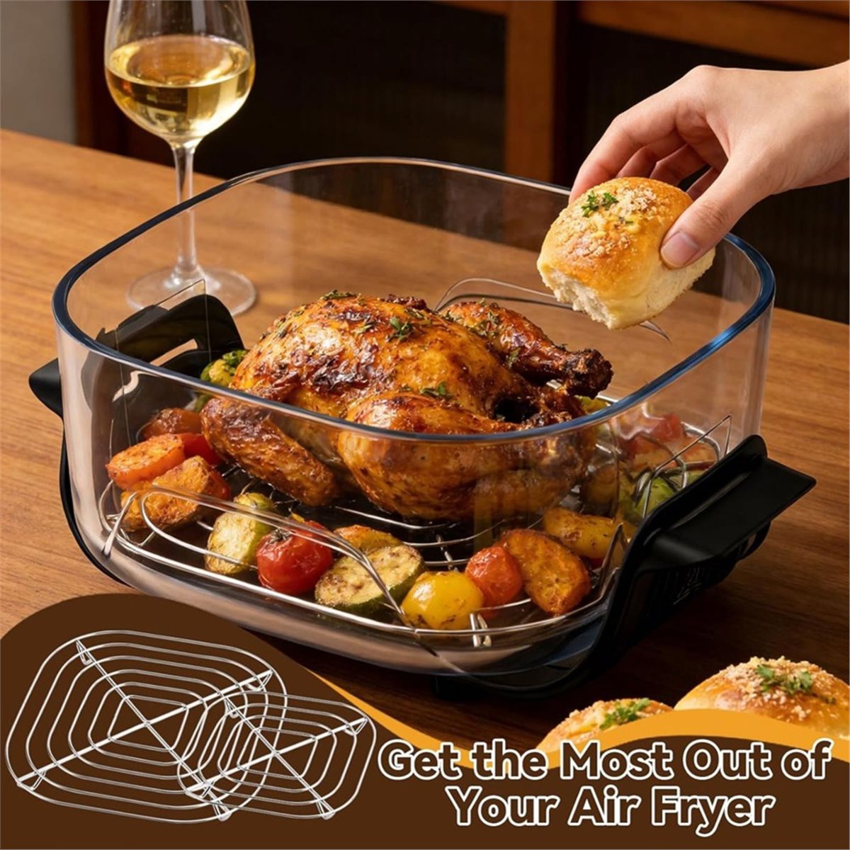 Aggiornamento. Set di 3 Grigli - Air Fryer Accessories recensione e prezzo