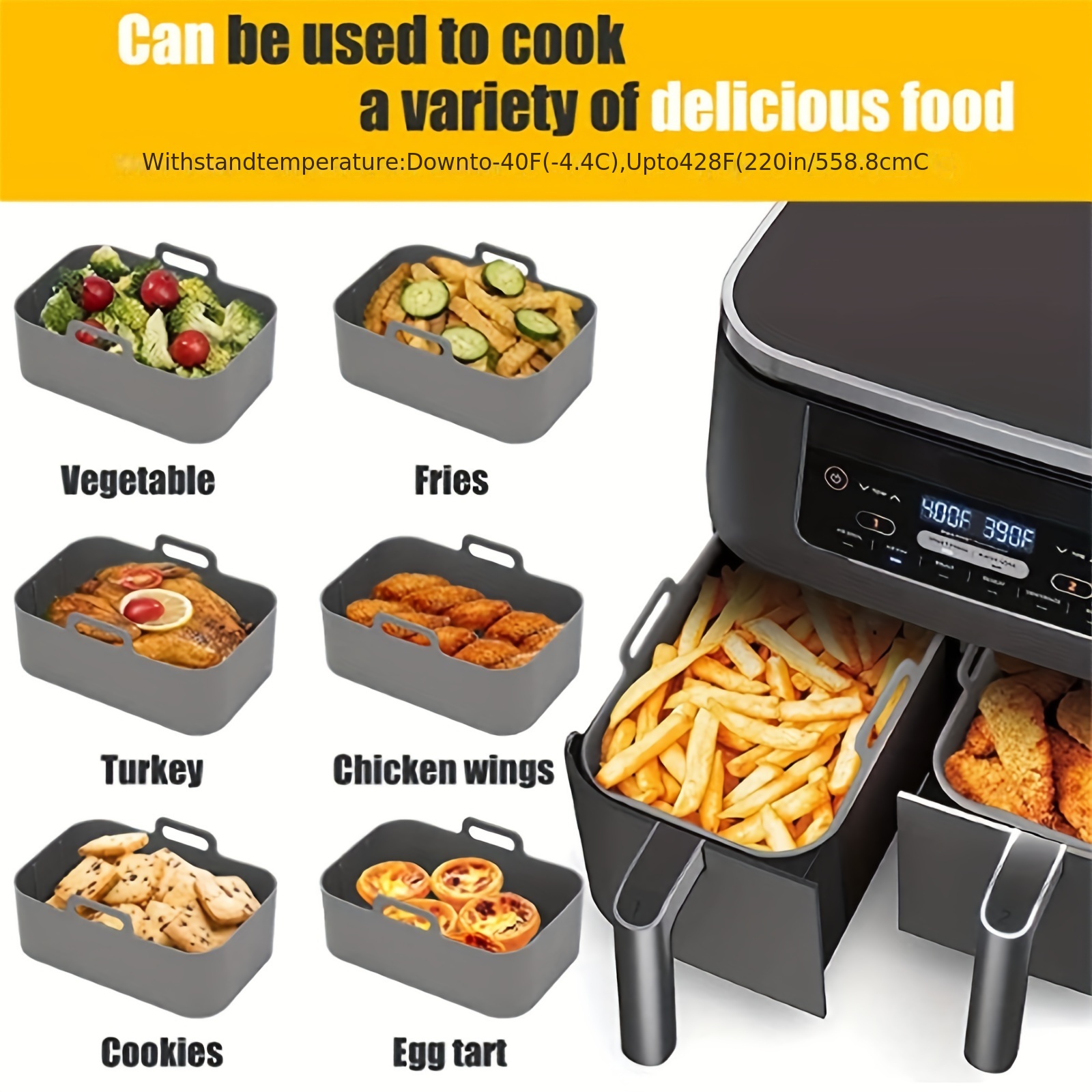 1/2 pezzi friggitrice ad aria  - Air Fryer Accessories recensione e prezzo