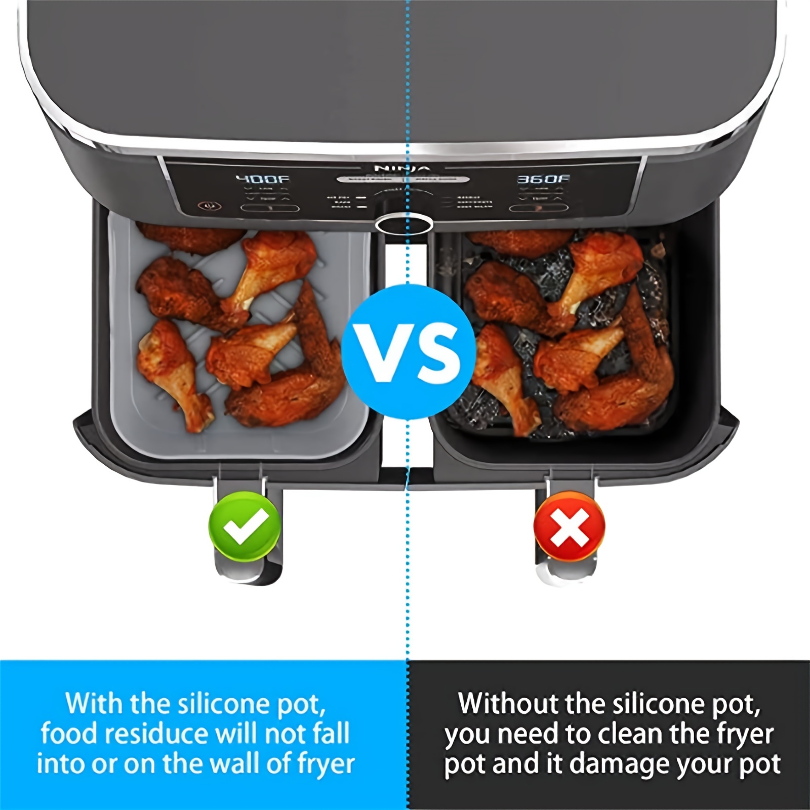 1/2 pezzi friggitrice ad aria  - Air Fryer Accessories recensione e prezzo