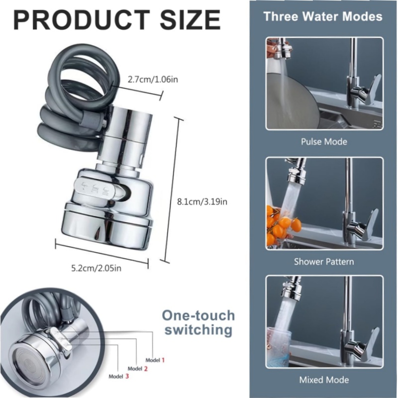 Nuovo 3 modalità rubinetto lav - Kitchen Gadgets List recensione e prezzo