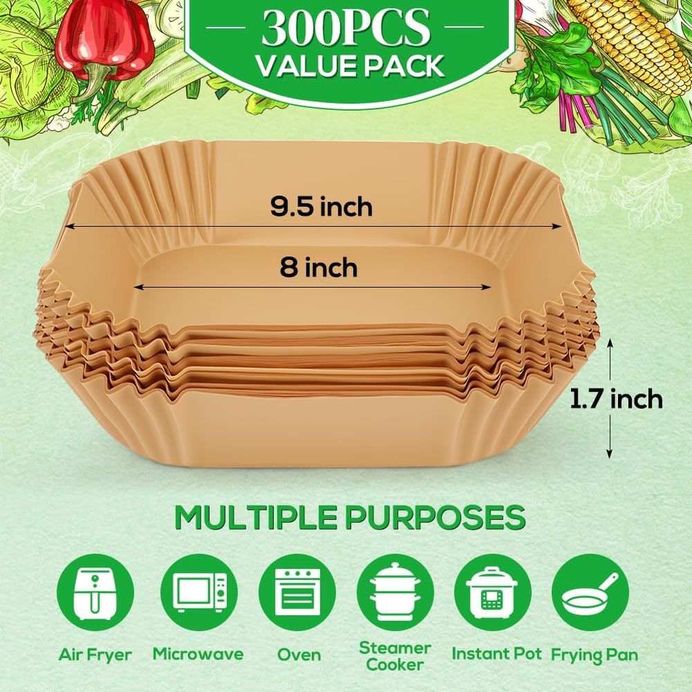 300 Pezzi di Carta Antiaderent - Air Fryer Accessories recensione e prezzo